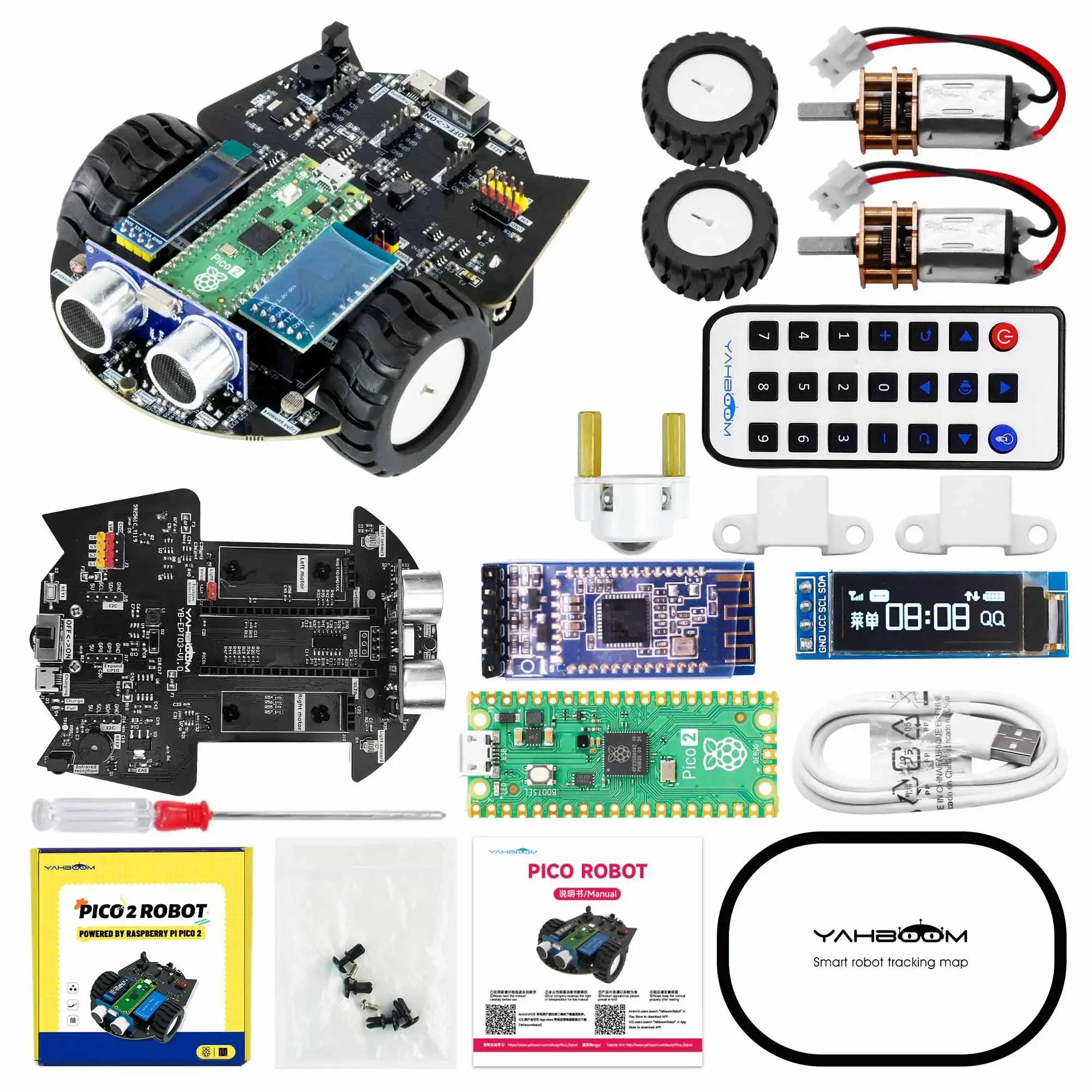 Yahboom Raspberry Pi Pico 2 Ro - Robot Car Kit review and price