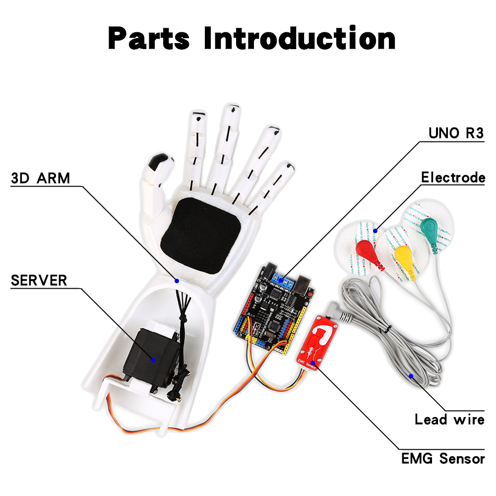 EMG Sensor Robotic Arm Electri - Robot Arm Kit review and price