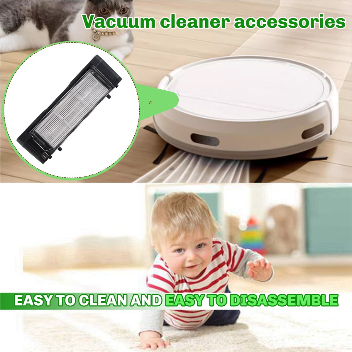 CHFL 2 in 1 Water Tank Dust Bo - Robot Vacuum review and price