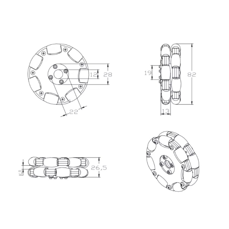 15KG Load 80mm Omnidirectional - Robot Wheel review and price